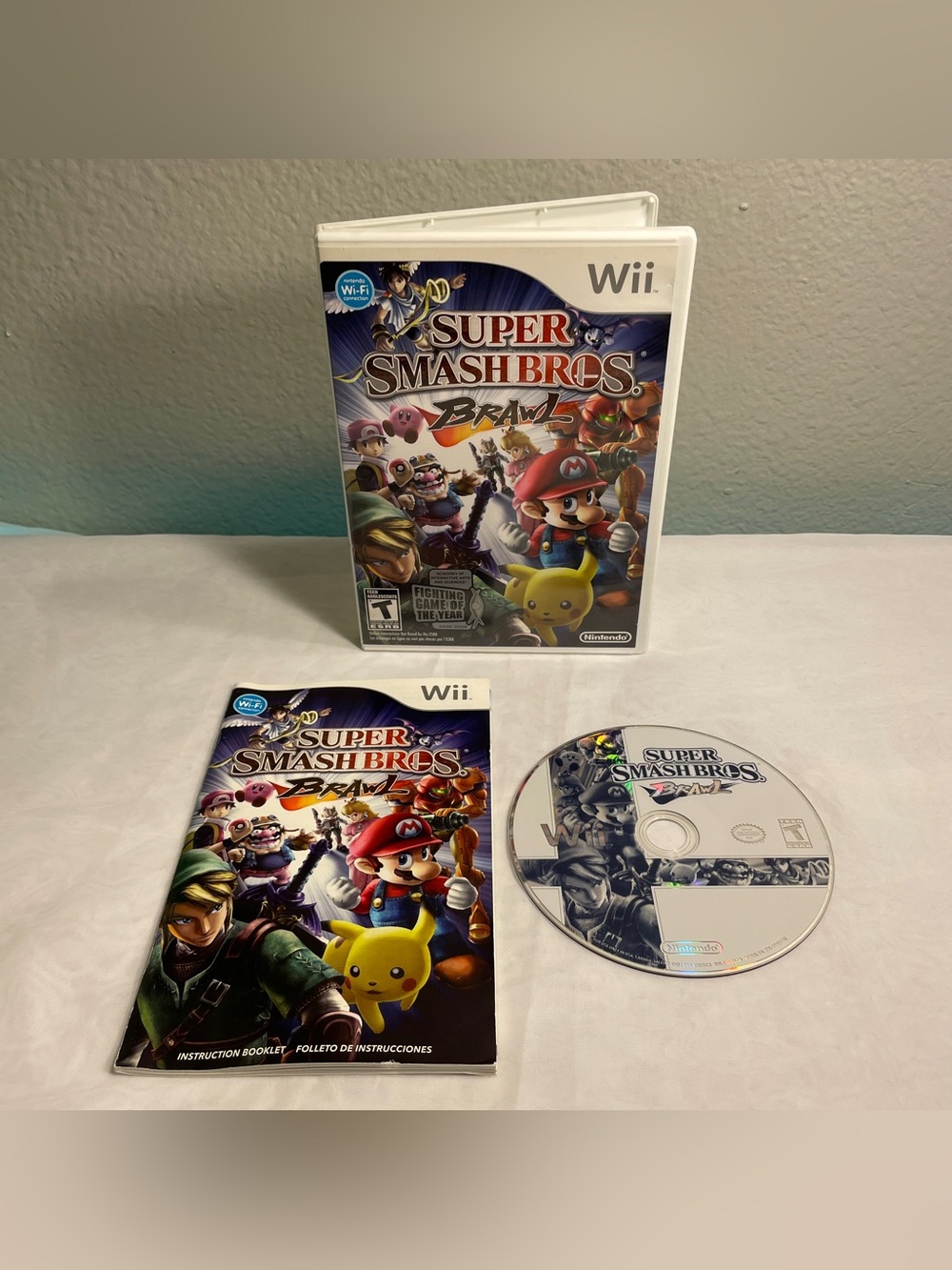 Super Smash Bros. Brawl (Nintendo Wii, 2008) CIB Fighting Game Of The Year Works